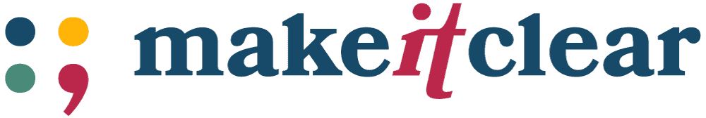 Make it Clear logo red
